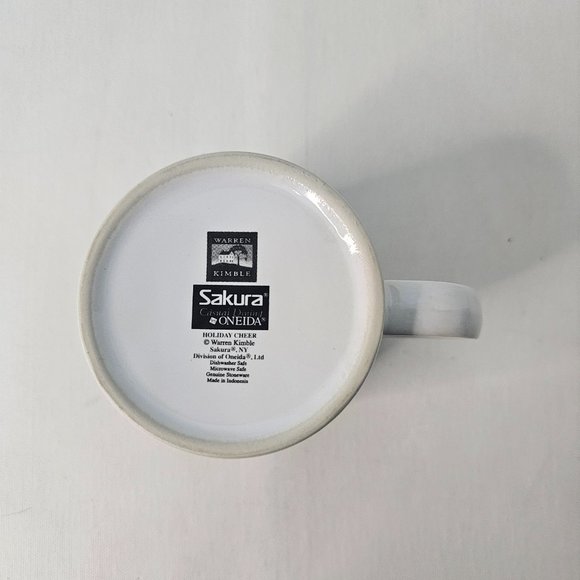 Sakura Oneida Holiday Cheer Mug Black Cat Christmas Coffee Cup Warren Kimble - Picture 6 of 9